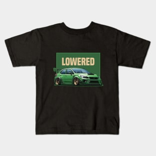 Subaru WRX Car Art - Impreza STI Modified Lowered JDM Car Kids T-Shirt